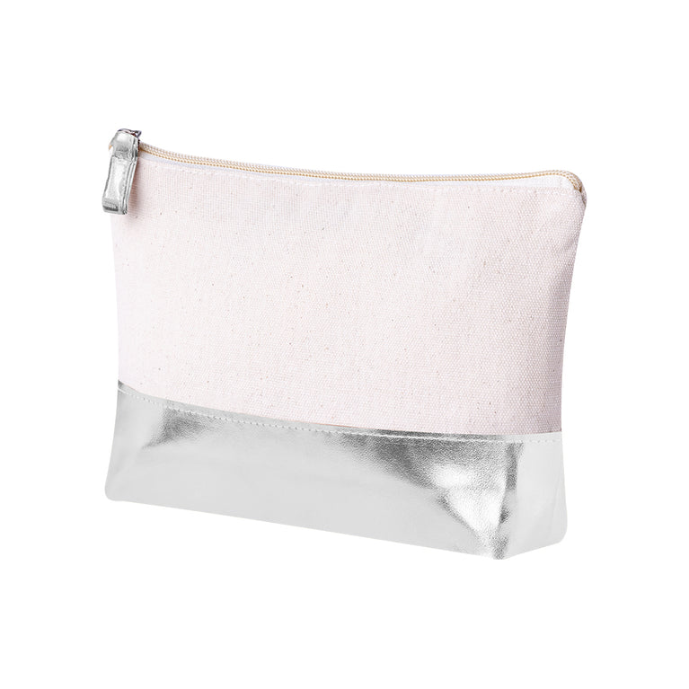 Pochette cotone / PU cromato