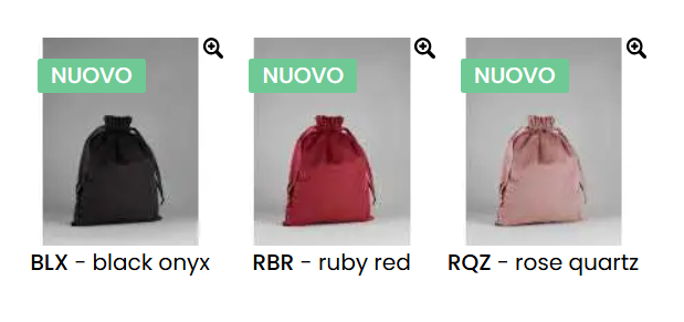 Sacca Velluto ( 3 colorazioni - 3 misure )