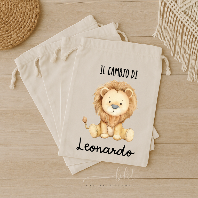 Sacche Porta Cambio Nascita Personalizzate | Cotone Biologico | Sacchetti Ospedale Neonato Idea Regalo Baby Shower (Copia)