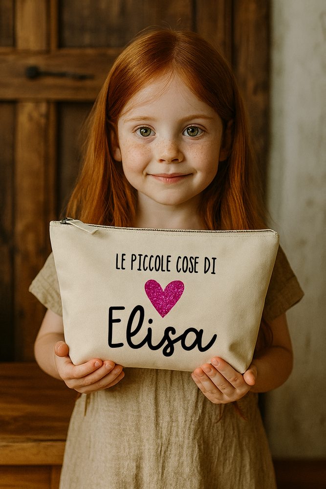 Set Nascita Personalizzato – Borsone Parto, Beauty Case, Sacche Cambio e Accessori in Cotone Biologico – Fatto a Mano in Italia