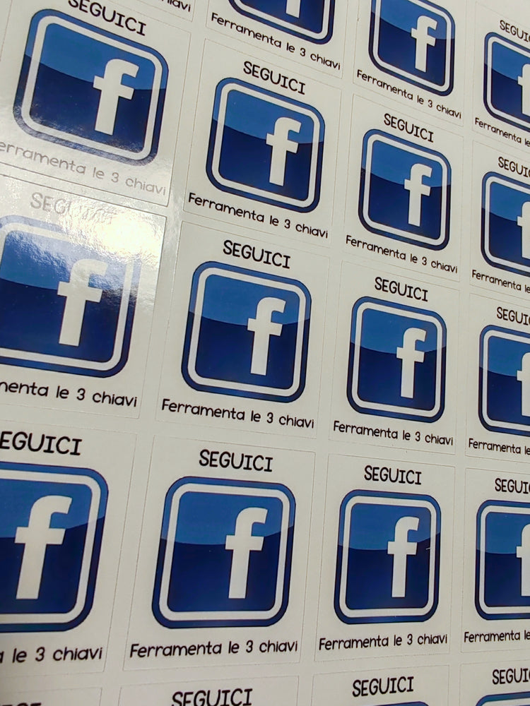 Adesivi pubblicitari FACEBOOK