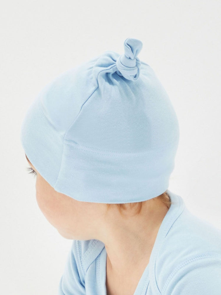 Cuffia neonato nodino 100% cotone organico OEKO-TEX ( 9 colorazioni )