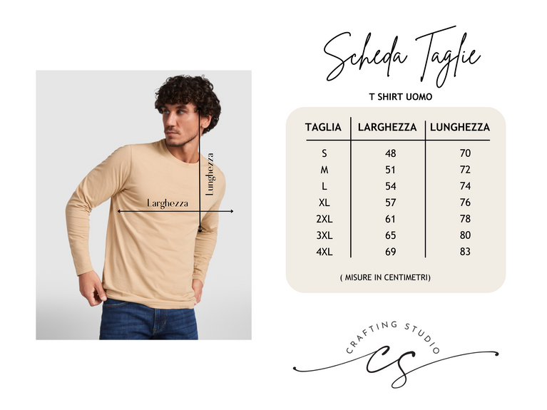 ( Set 3 pz) T shirt maniche lunghe UOMO 160 g/m²