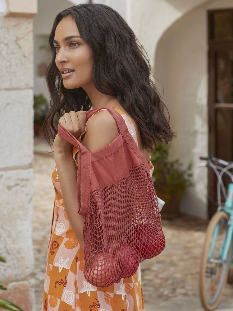 5 Sacca rete 100% cotone organico