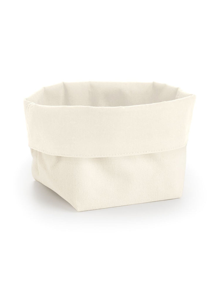 Cesta portaoggetti in 100% cotone garzato