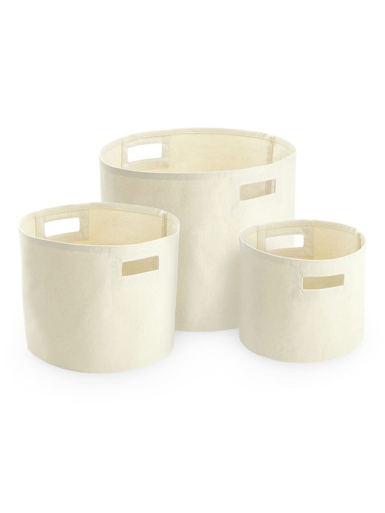 Cesta portaoggetti in 100% cotone canvas