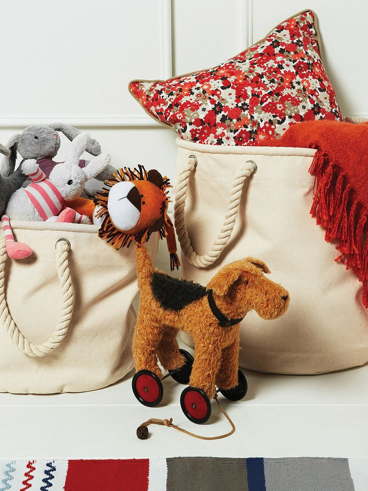 3 Cesta porta giochi in 100% cotone canvas