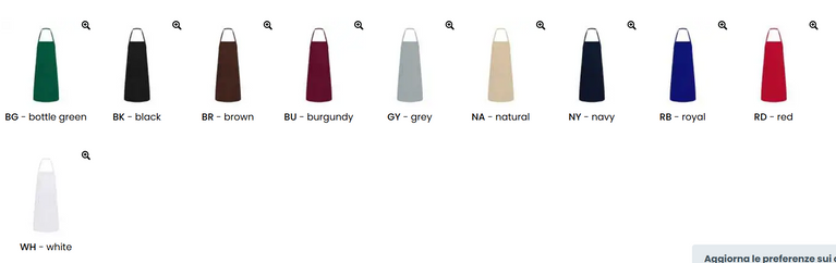 Grembiule RISTORANTE ( 10 colorazioni )