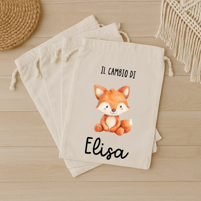 Set Nascita Personalizzato – Borsone Parto, Beauty Case, Sacche Cambio e Accessori in Cotone Biologico – Fatto a Mano in Italia