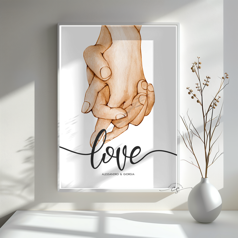 Stampa LOVE con nomi - idea regalo