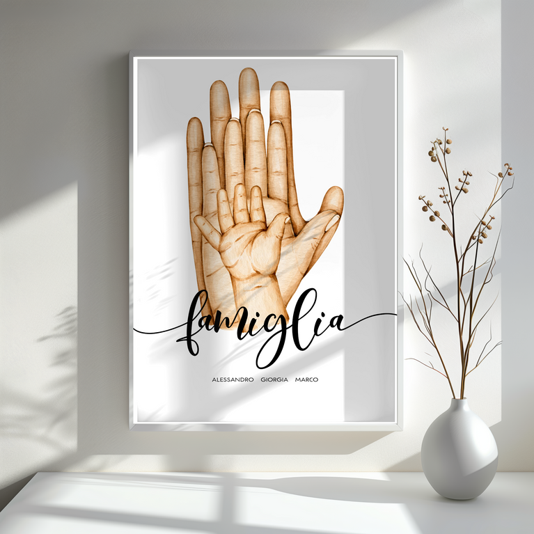 Stampa FAMIGLIA con nomi - idea regalo