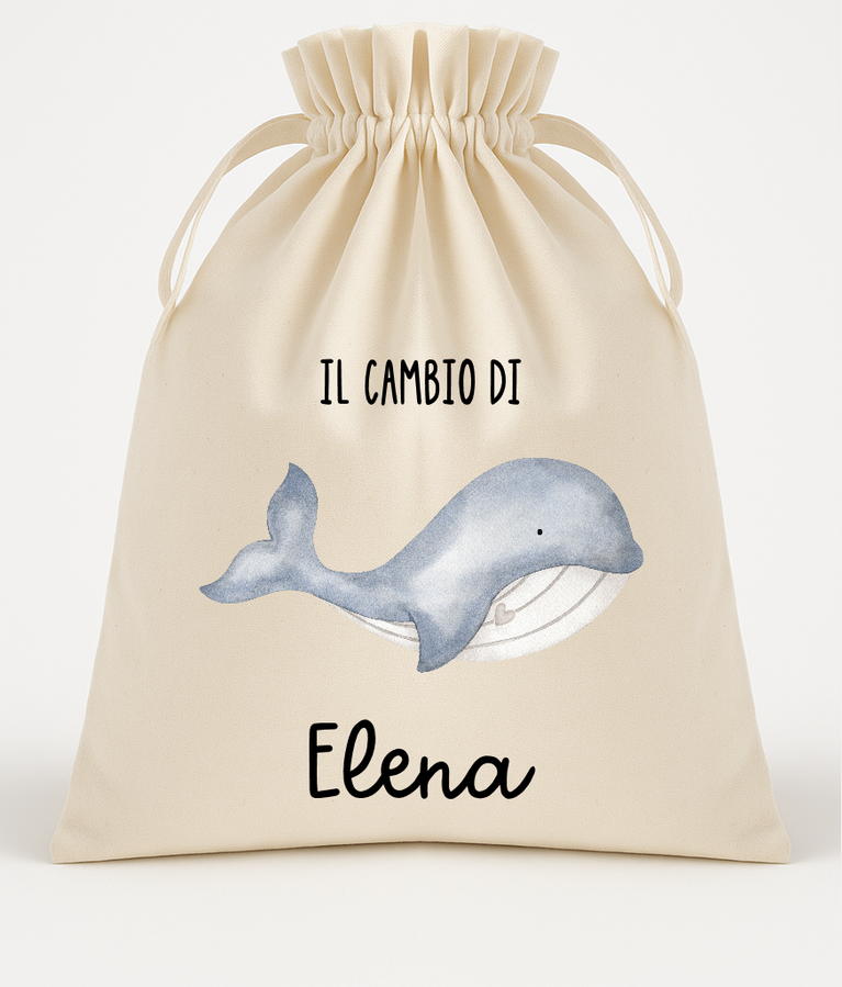 Sacche Porta Cambio Nascita Personalizzate | Cotone Biologico | Sacchetti Ospedale Neonato Idea Regalo Baby Shower