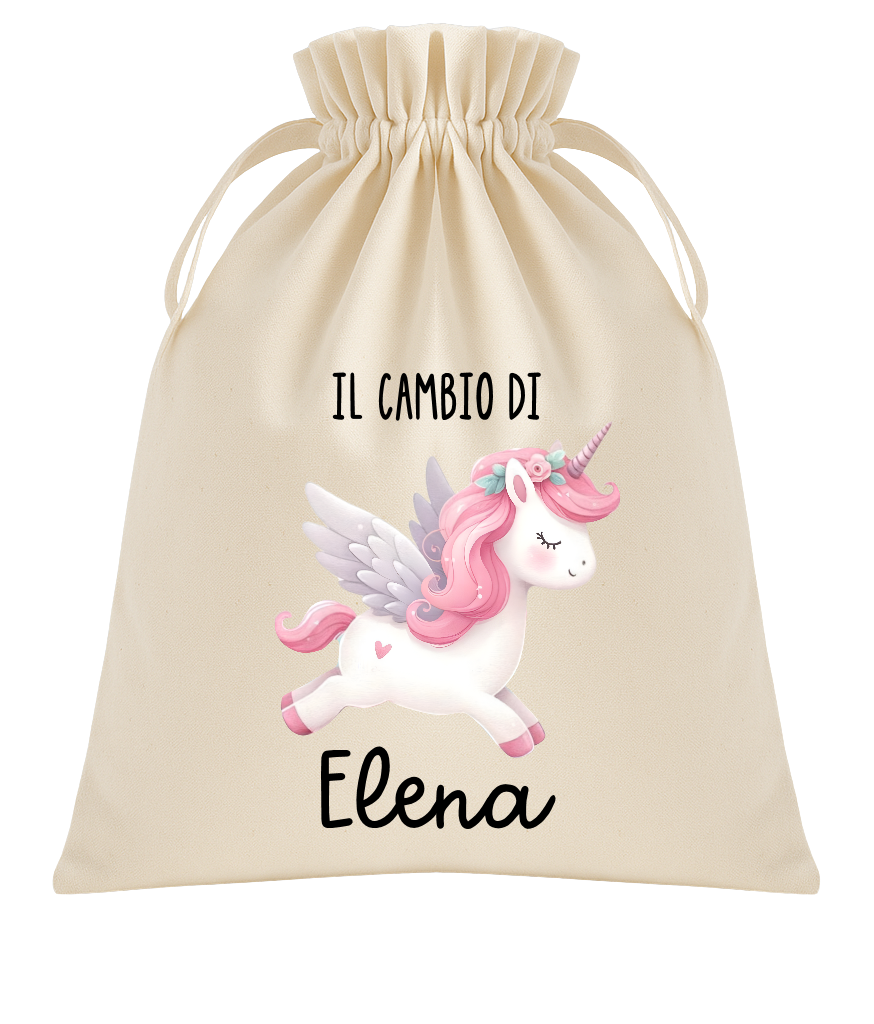 Sacche Porta Cambio Nascita Personalizzate | Cotone Biologico | Sacchetti Ospedale Neonato Idea Regalo Baby Shower