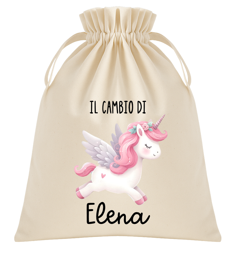 Sacche Porta Cambio Nascita Personalizzate | Cotone Biologico | Sacchetti Ospedale Neonato Idea Regalo Baby Shower