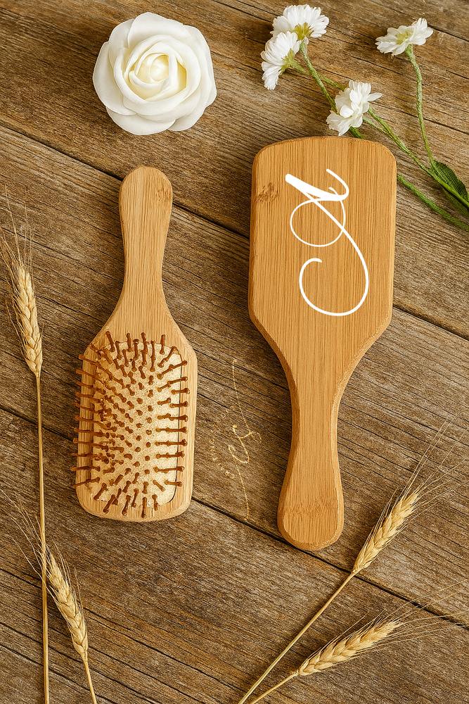 Spazzola Personalizzata in Bambù - regalo damigella d onore, addio al nubilato, mamma