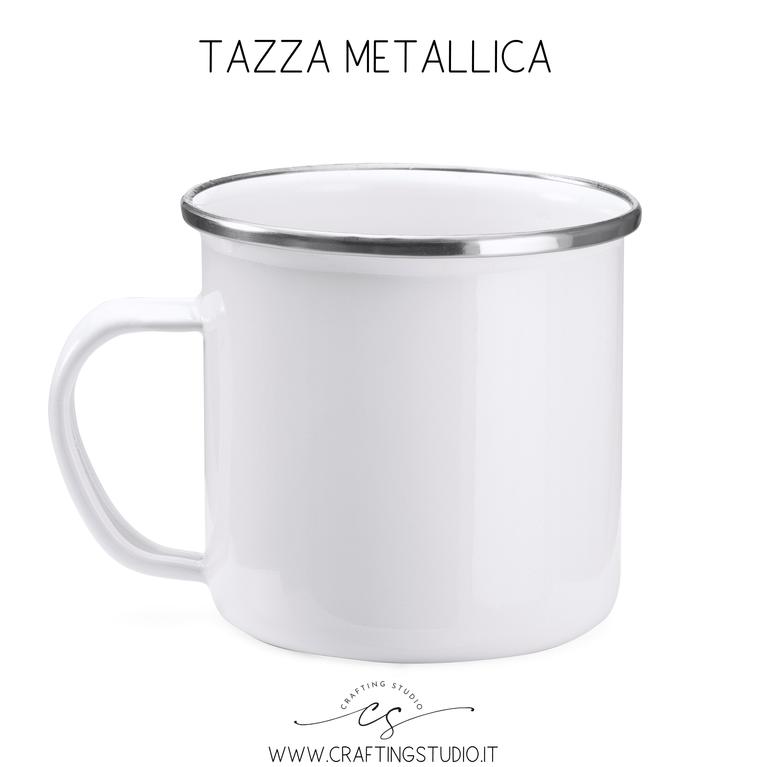 6 Tazze metalliche smaltate SUBLIMAZIONE