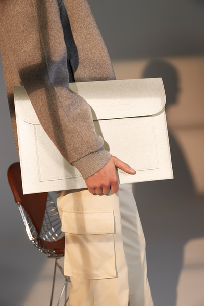 Borsa porta documenti personalizzata iniziali | Borsa laptop 15,6" in feltro | Borsa multiuso uomo donna | Idea regalo ufficio lavoro