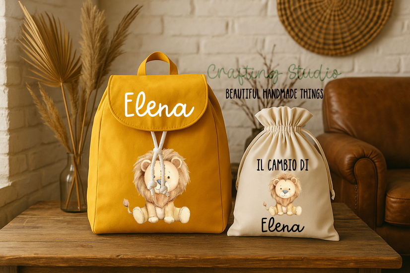 Set Asilo nido materna Zaino e sacca porta cambio