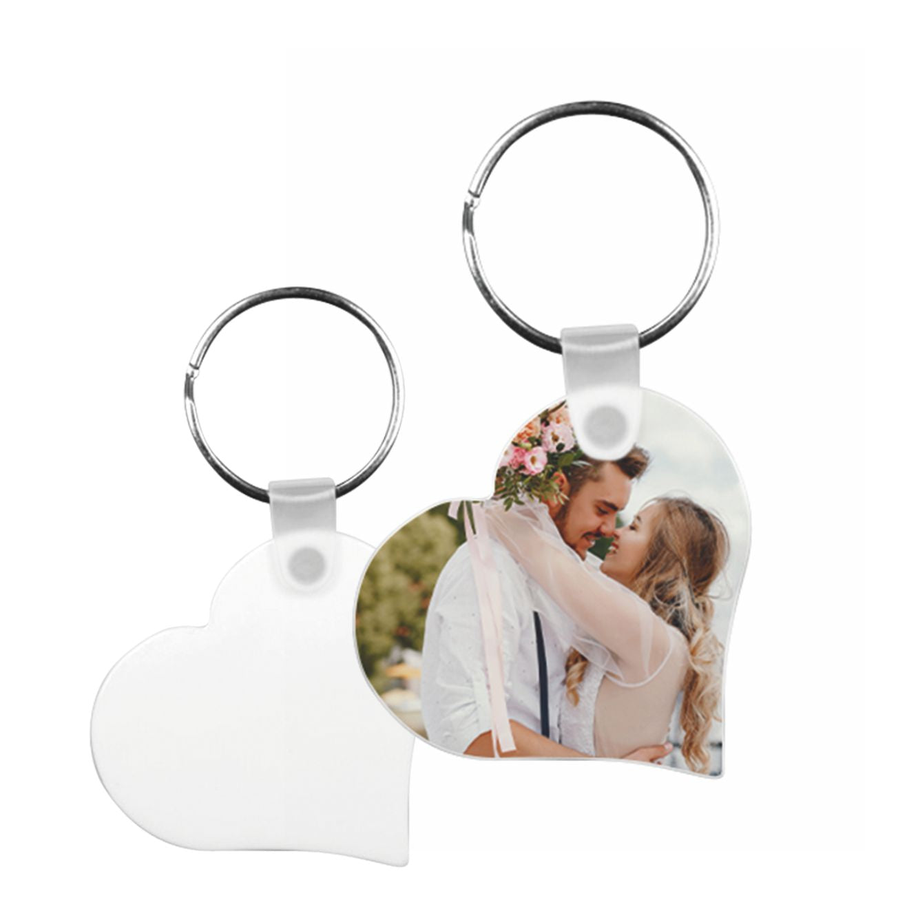 10 Portachiavi Cuore In Pbt SUBLIMAZIONE