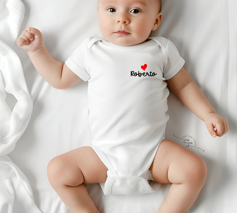 Body manica corta CUORE personalizzato