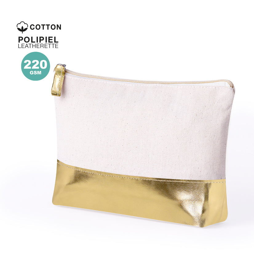 Pochette cotone / PU cromato