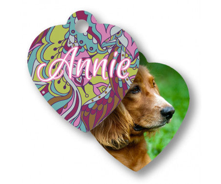 10 Targhette alluminio animali CUORE SUBLIMATICO