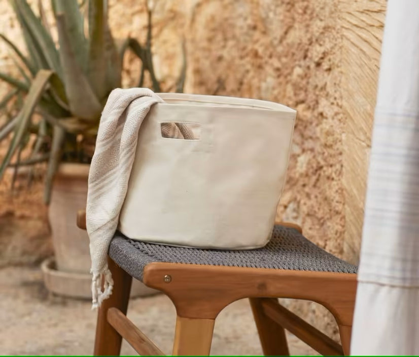 Cesta portaoggetti in 100% cotone canvas