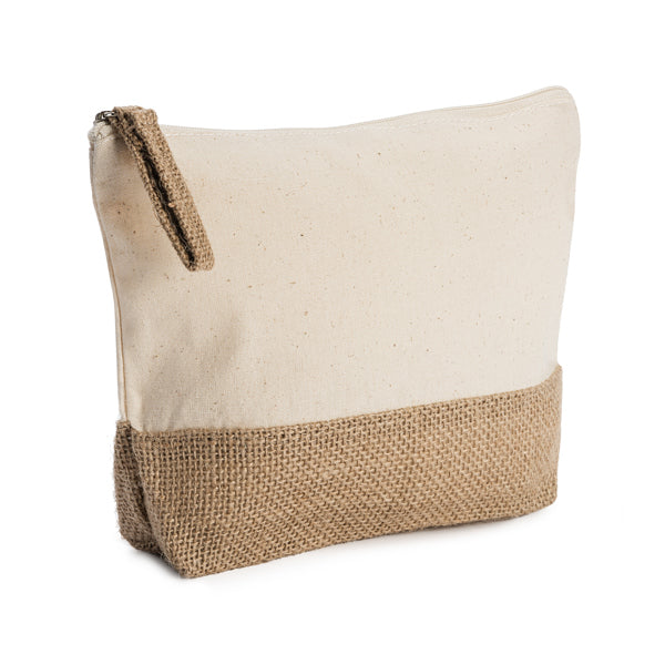 Astuccio Beauty case cotone e iuta