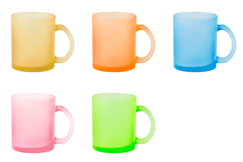 6 Tazze colorate vetro SUBLIMATICA