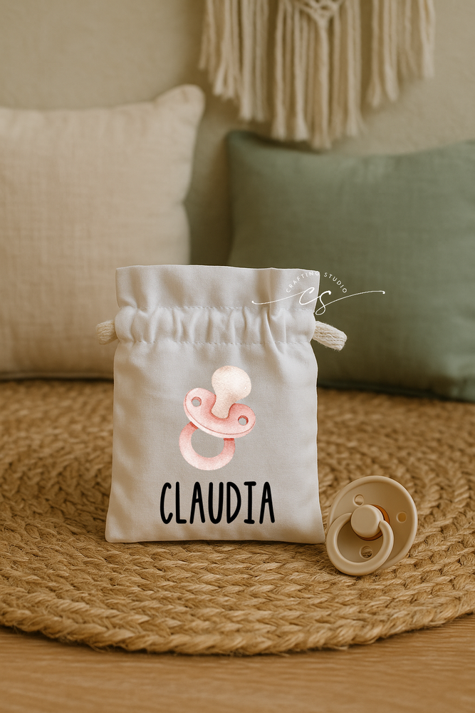 Sacca porta ciuccio - custodia porta ciuccio tettarella succhiotto PERSONALIZZATO