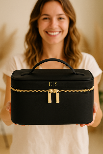 Beauty case personalizzato in pelle PU