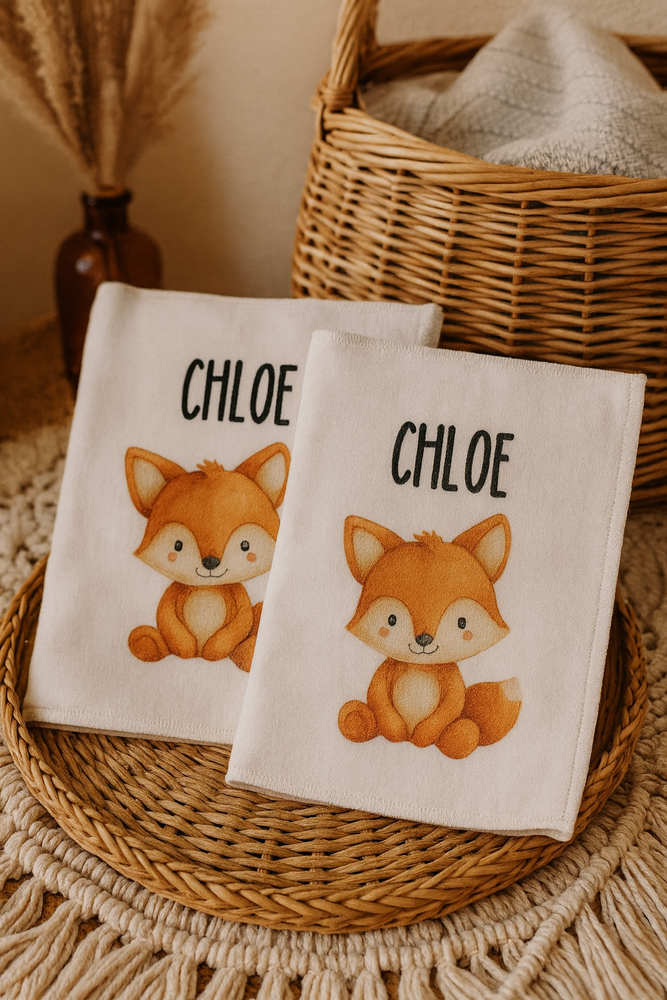 Asciugamano scuola materna personalizzato con nome bambino | Telo spugna microfibra 30x50 cm | Asciugamani bambini ricamati asilo