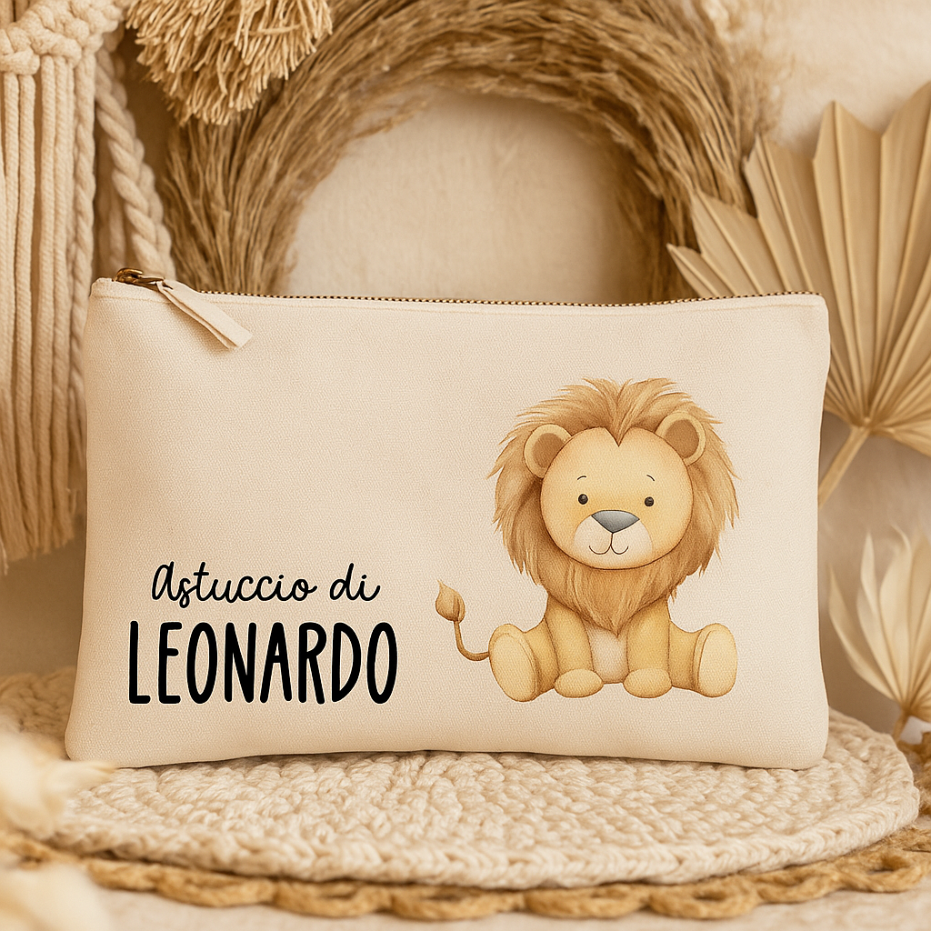 Set Asilo Personalizzato con Nome – Zaino, Sacca e Astuccio – Kit Completo per Bambini Scuola Materna ANIMALI