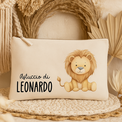 Set Asilo Personalizzato con Nome – Zaino, Sacca e Astuccio – Kit Completo per Bambini Scuola Materna ANIMALI