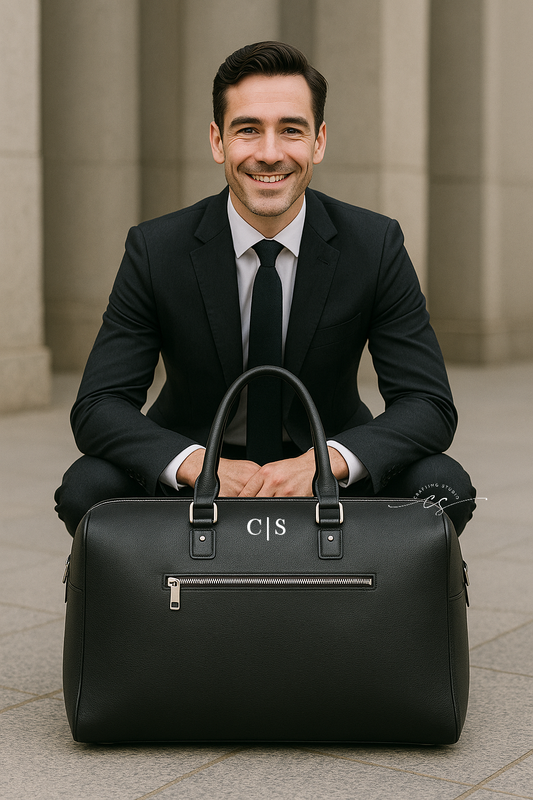 Borsone Uomo Personalizzato Elegante in Similpelle – Idea Regalo Laurea, Nuovo Lavoro, Avvocati e Professionisti