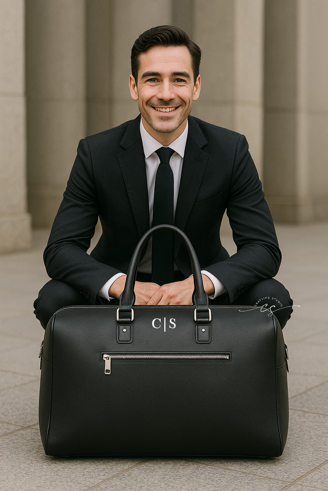 Borsone Uomo Personalizzato Elegante in Similpelle – Idea Regalo Laurea, Nuovo Lavoro, Avvocati e Professionisti