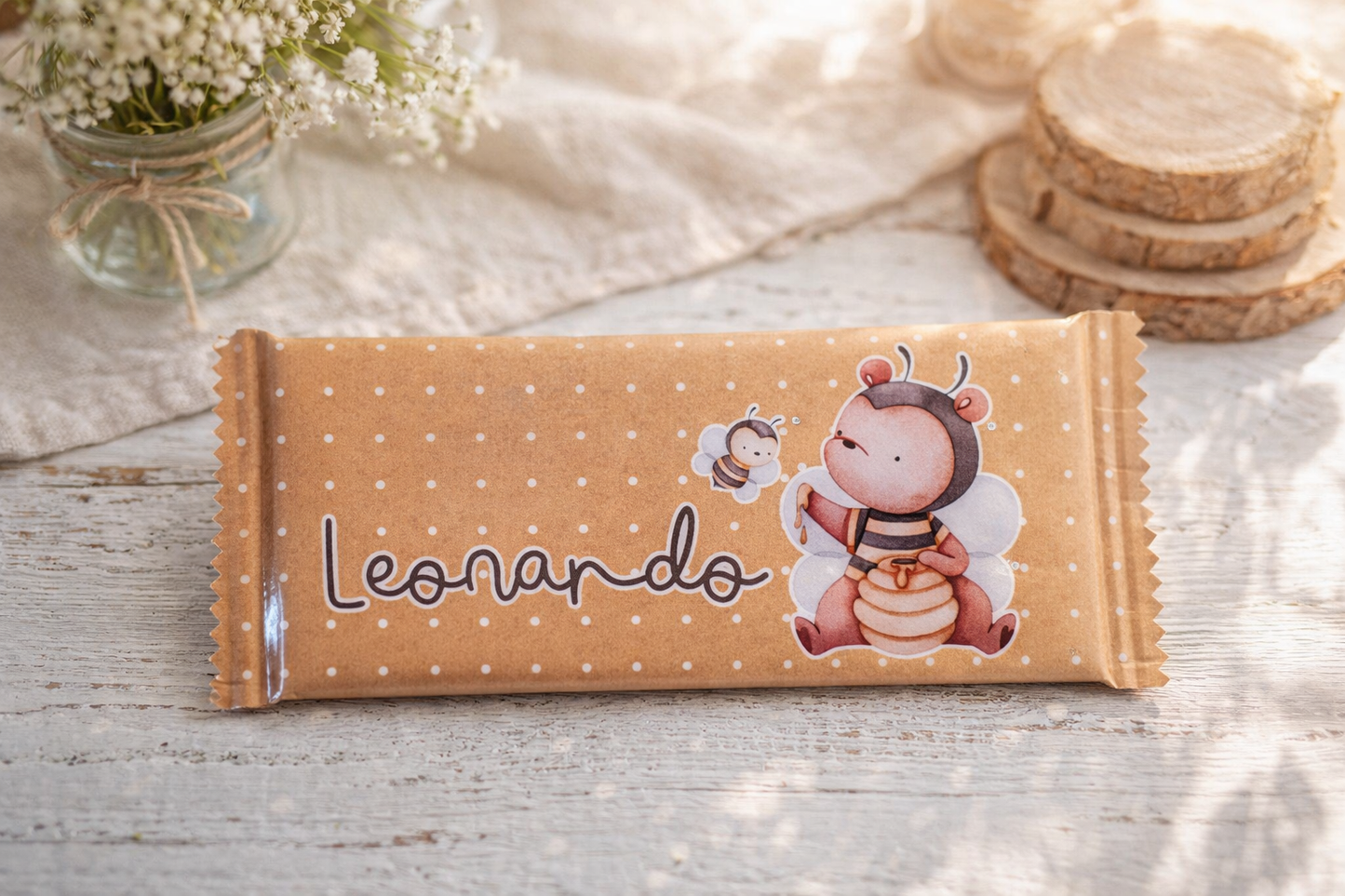Barretta cioccolato Orso vasetto di miele – Party Kit Compleanno