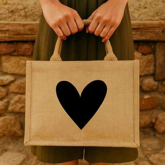 Shopper in Juta Black Hearth