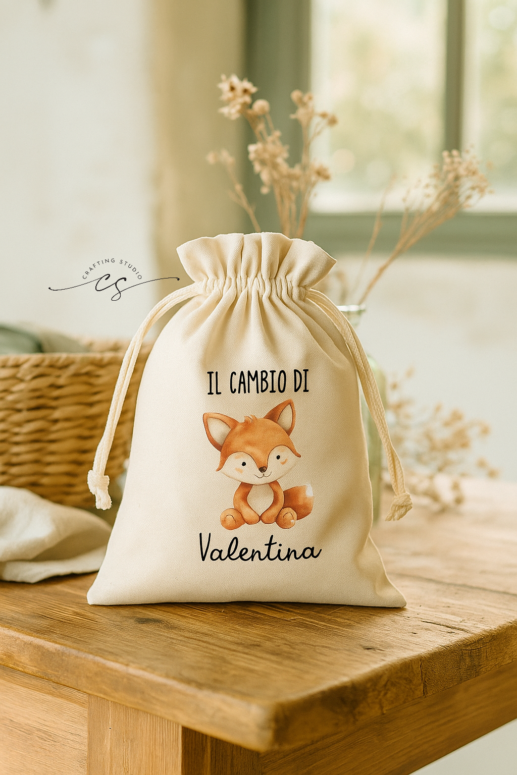 Sacche Porta Cambio Nascita Personalizzate | Cotone Biologico | Sacchetti Ospedale Neonato Idea Regalo Baby Shower (Copia)