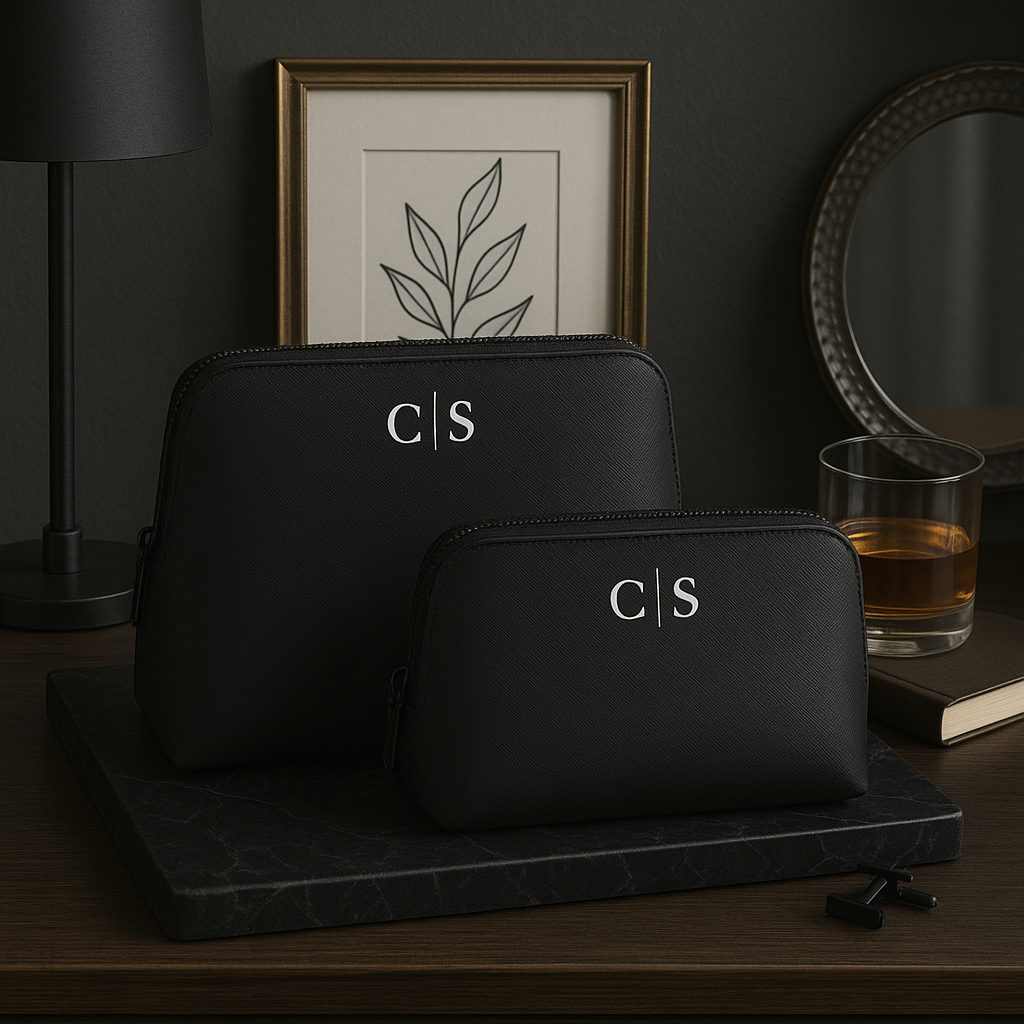 Pochette Personalizzata in Simil Pelle PU | Regalo Aziendale Elegante | Gadget Promozionale | Logo o Iniziali | Regali Dipendenti