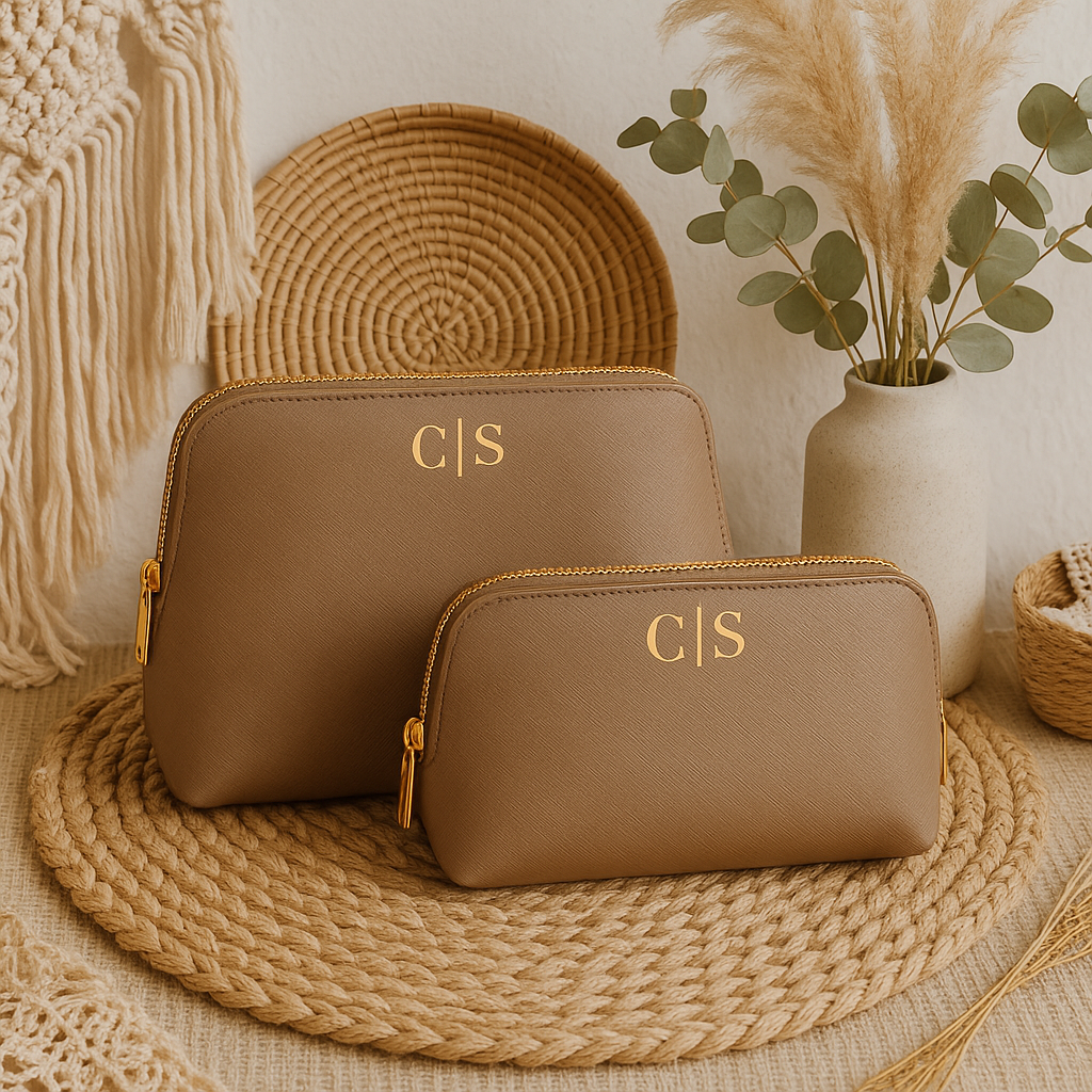 Pochette Personalizzata in Simil Pelle PU | Regalo Aziendale Elegante | Gadget Promozionale | Logo o Iniziali | Regali Dipendenti