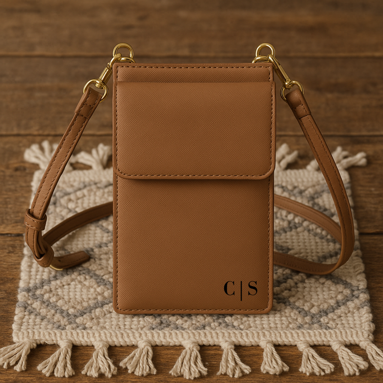 Borsa Tracolla Porta Cellulare Personalizzata Iniziali | Borsetta Elegante Donna | Regalo Festa della Mamma | Idea Regalo Damigella d’Onore