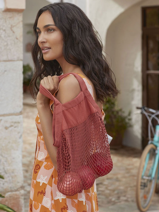 5 Sacca rete 100% cotone organico