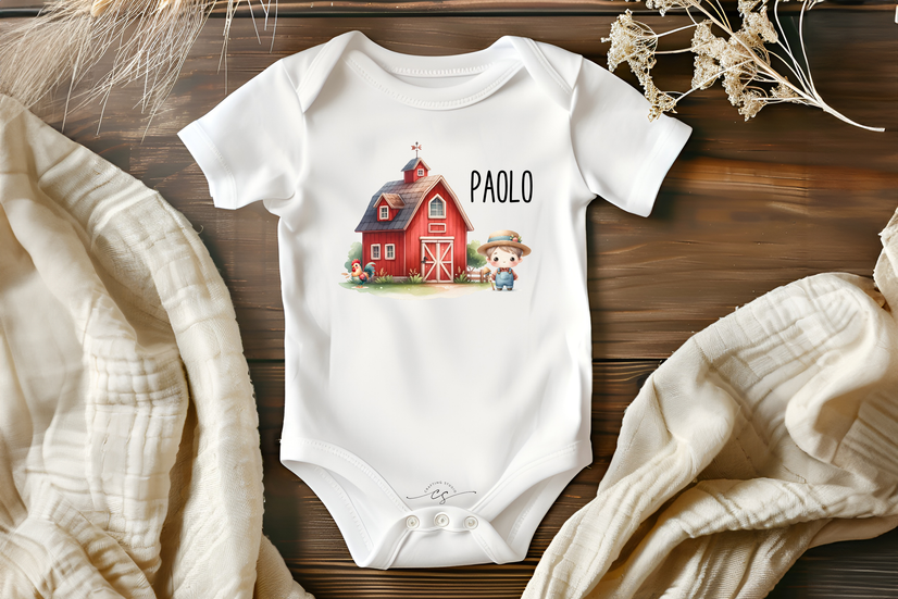 Body manica corta FARM personalizzato