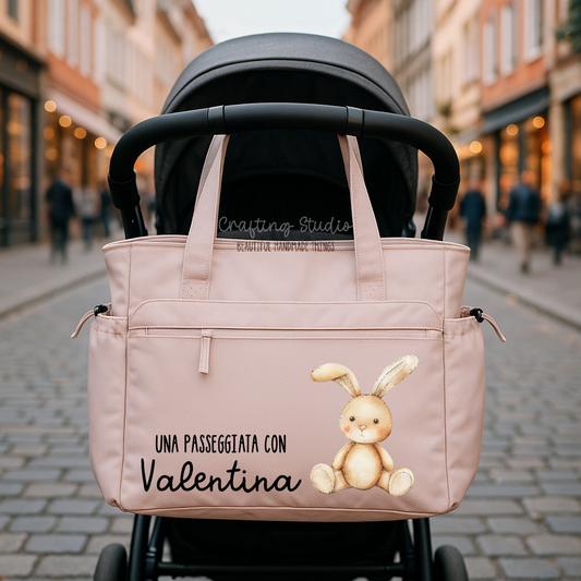 Borsa passeggino personalizzata ANIMALI – Idea regalo nascita