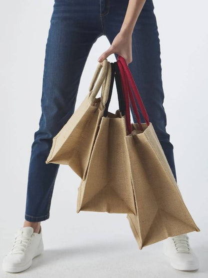 5 Borsa shopper JUTA - manico colorato