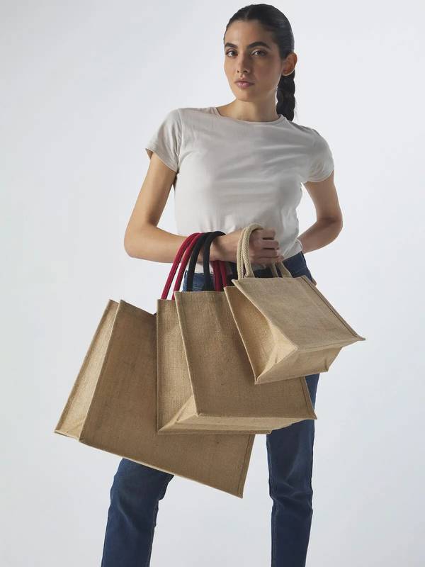 5 Borsa shopper JUTA - manico colorato