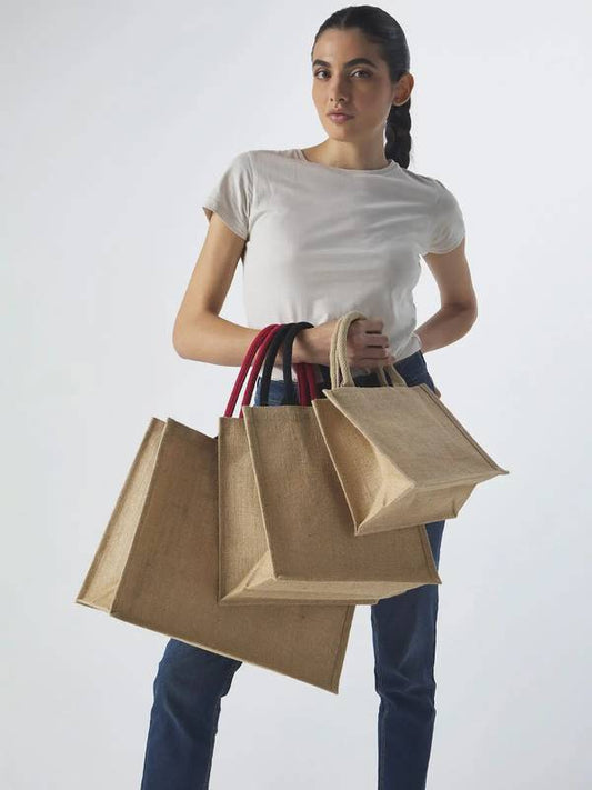 5 Borsa shopper JUTA - manico colorato