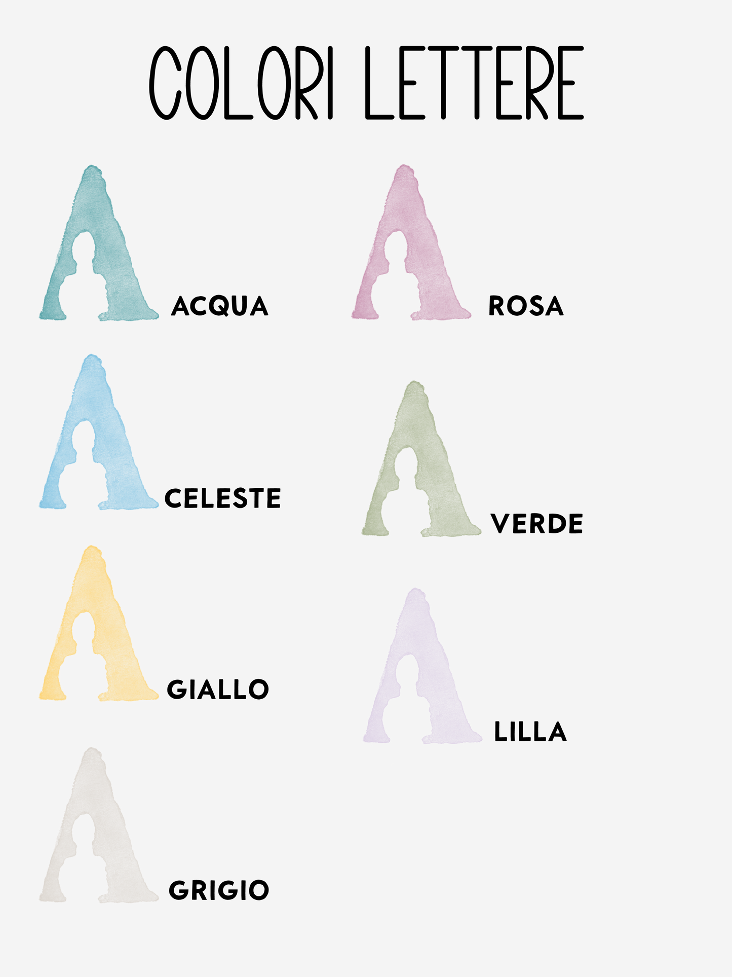 Tazza lettera acquarello