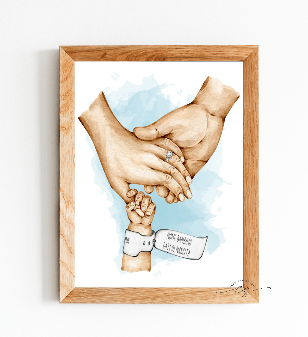 Stampa NASCITA BRACCIALETTO personalizzato - idea regalo